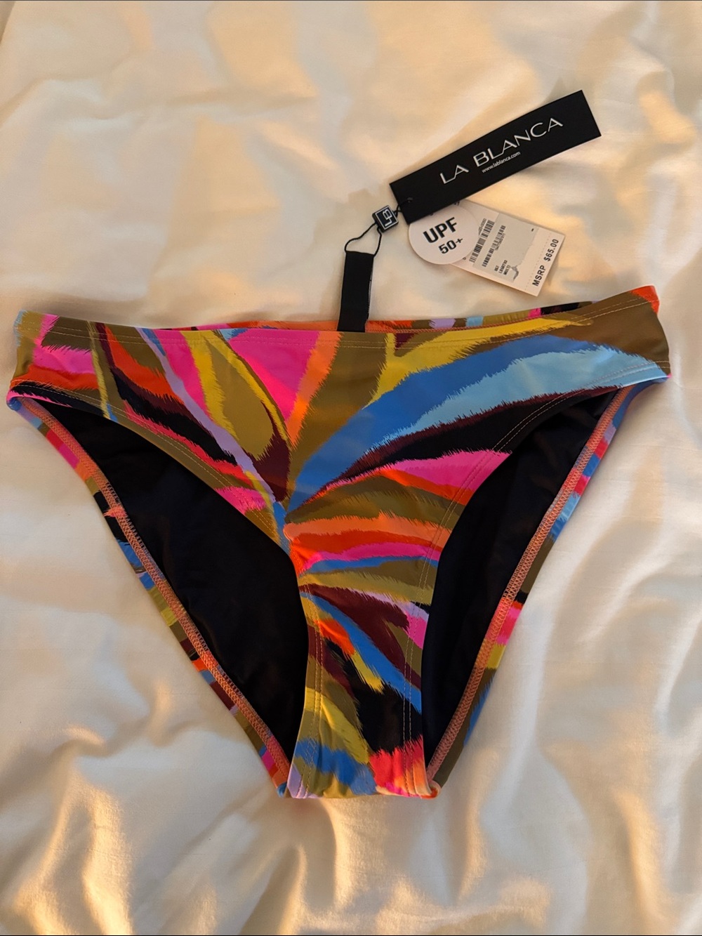 La Blanca Vibrant Multicolor Print Bikini Bottoms